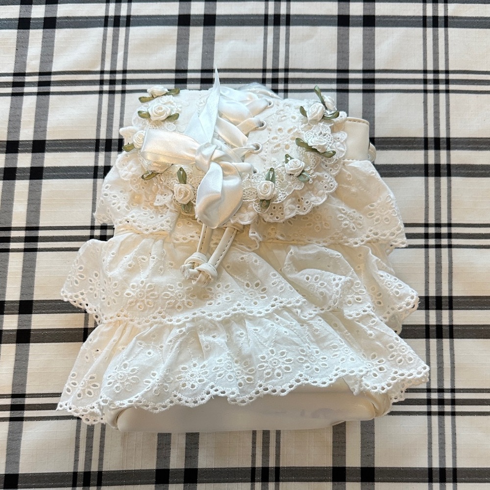 Sugar Thrillz Ruffled Eyelet Lace Floral Drawstring Mini Backpack